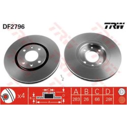 Jeu Disques TRW DF2796