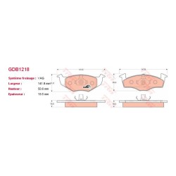 Plaquettes TRW GDB1218