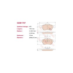 Plaquettes TRW GDB1787