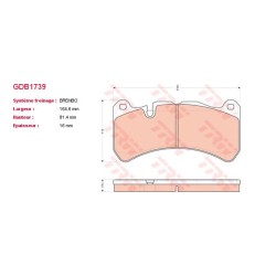 Plaquettes TRW GDB1739