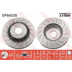 Lot de 2 Disque TRW (x1) DF6433S