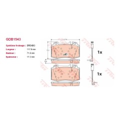 Plaquettes TRW GDB1543