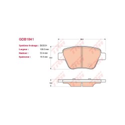 Plaquettes TRW GDB1841