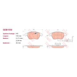 Plaquettes TRW GDB1550