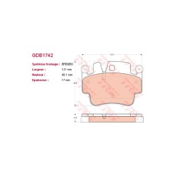 Plaquettes TRW GDB1742