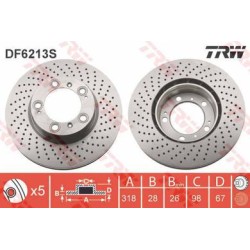 Lot de 2 Disque TRW (x1) DF6213S