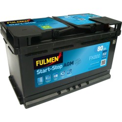 Batterie Fulmen AGM Start And Stop FK800 12V 80ah 800A L4D