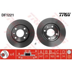 Jeu Disques TRW DF1221