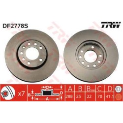 Lot de 2 Disque TRW (x1) DF2778S