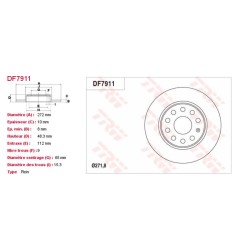 Jeu Disques TRW DF7911