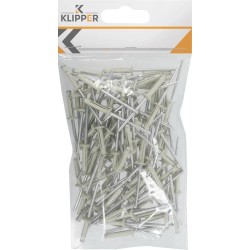 Rivet pétale spécial plaque d'immatriculation blanc 4x18mm - 25 pcs