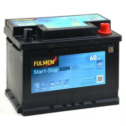 BATTERIE FULMEN START STOP AGM FK600 12V 60AH 680A