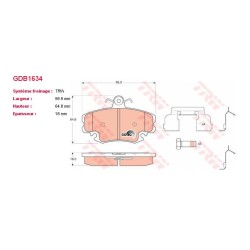 Plaquettes TRW GDB1634