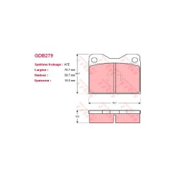 Plaquettes TRW GDB279