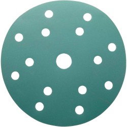 DISQUES ABRASIFS PEINTURE 15 TROUS GREEN PREMIUM 150MM 2000 GR