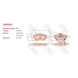 Plaquettes TRW GDB3625