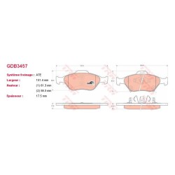 Plaquettes TRW GDB3457