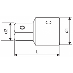 Adaptateur 1/4" vers embout 1/4" E117359 Expert