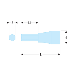 DOUILLES TOURNEVIS 1/2" POUR VIS 6 PANS CREUX E031905 EXPERT