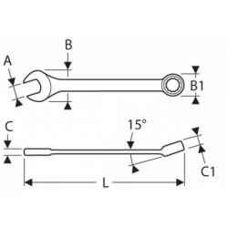 Clé mixte  22mm  E113217  Expert