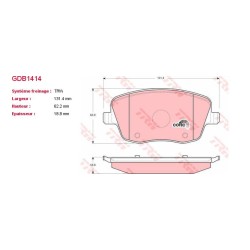 Plaquettes TRW GDB1414
