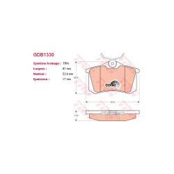 Plaquettes TRW GDB1330