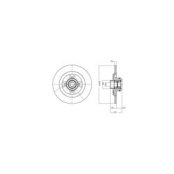 Lot de 2 Disque+Rlt (x1) Delphi BG9025RS