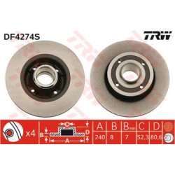 Lot de 2 Disque TRW (x1) DF4274S