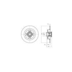 Lot de 2 Disque+Rlt (x1) Delphi BG9032RS