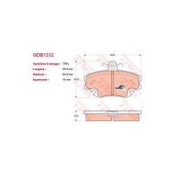 Plaquettes TRW GDB1332