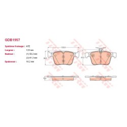 Plaquettes TRW GDB1957