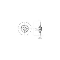 Lot de 2 Disque+Rlt (x1) Delphi BG9053RSC