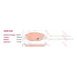 Plaquettes TRW GDB1449