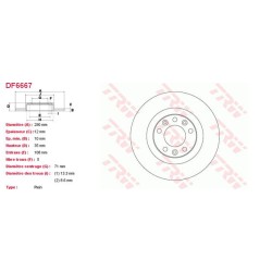 Jeu Disques TRW DF6667