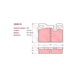 Plaquettes TRW GDB310