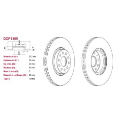 Jeu Disques Ferodo DDF1305