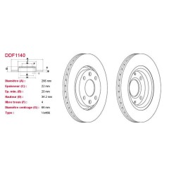 Jeu Disques Ferodo DDF1140