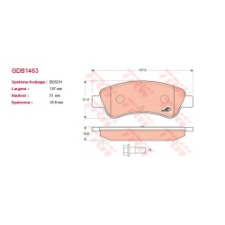 Plaquettes TRW GDB1463