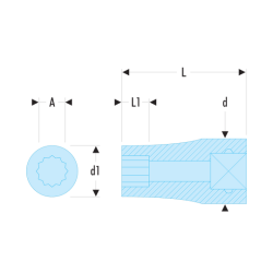 Douille 3/4" 12 pans 35mm Facom