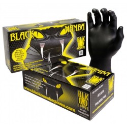 GANTS JETABLES NITRILE NOIR TAILLE XL BLACKMAMBA