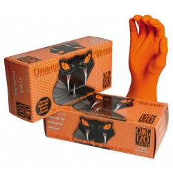 GANTS JETABLES NITRILE ORANGE TAILLE L BLACKMAMBA